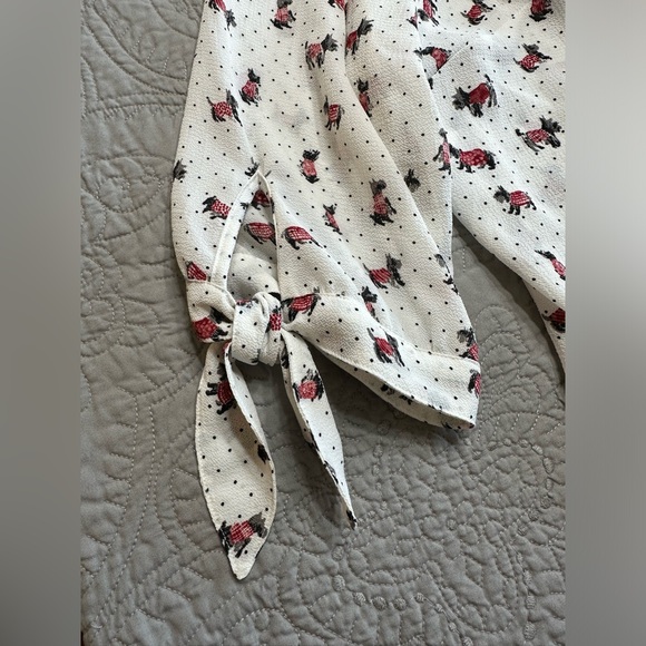 Catherines Women’s Petite Plus Size Scottie Dog Blouse Size 1X WP 18/20WP - Picture 5 of 8